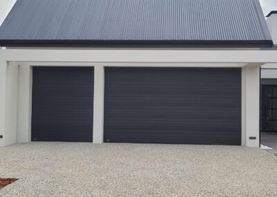 Sectional Garage Door Aluzinc Matt Black Smooth